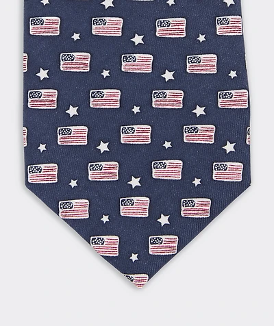 Boys' Flags & Stars Printed Tie