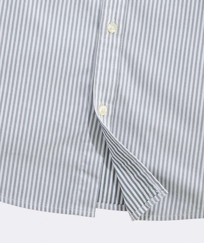 Boys' Admiral Stripe Performance Cotton Shirt