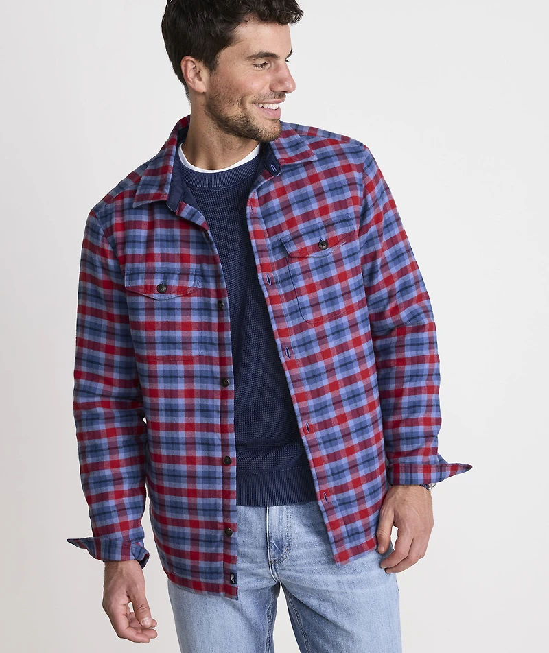 Snowy Pines Flannel Shirt Jacket