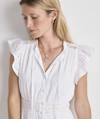 Christine Eyelet Shell Dress