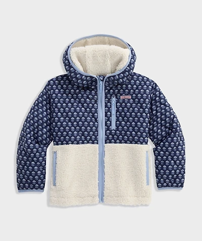 Girls' Quilted Fleece Puffer Jacket