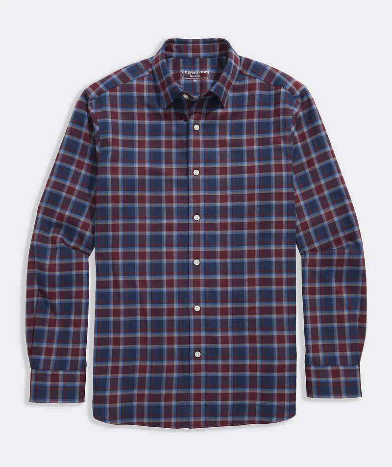 Jethro Plaid Performance Brushed Tech Twill Shirt
