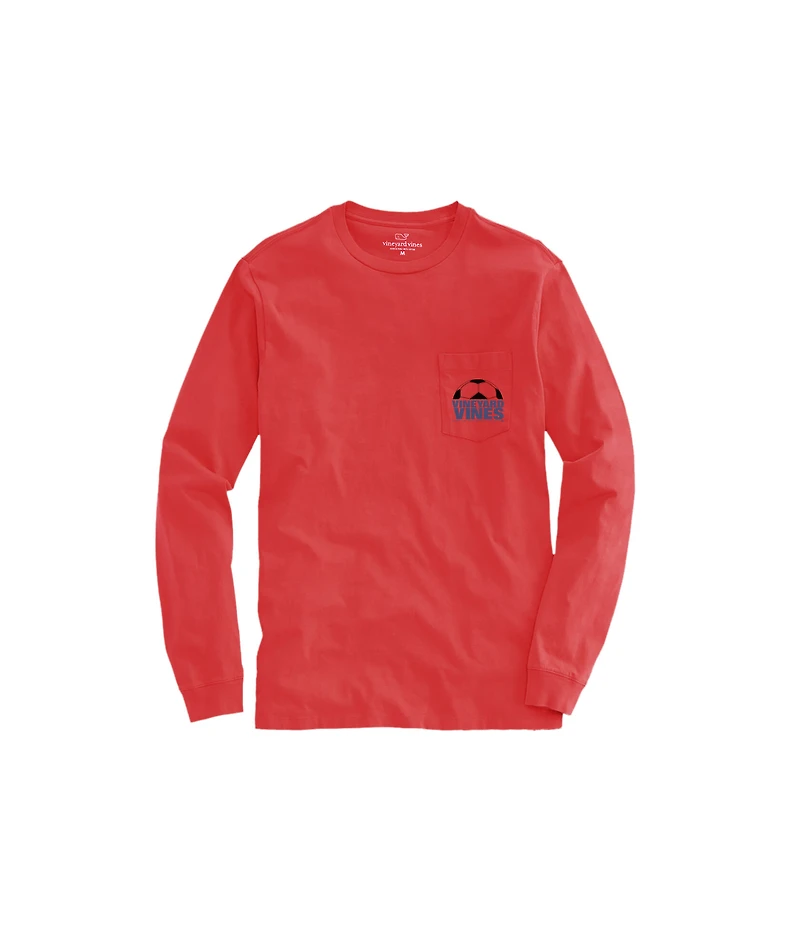 OUTLET Soccer Ball Long-Sleeve Pocket Tee