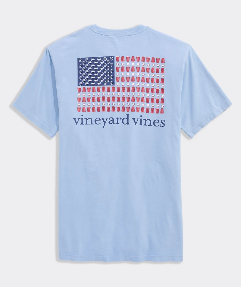 Drift Dye Beer Pong Flag Short-Sleeve Pocket Tee