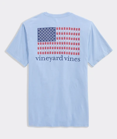 Drift Dye Beer Pong Flag Short-Sleeve Pocket Tee
