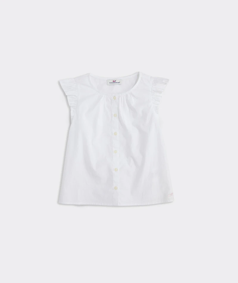 Girls' Evie Poplin Top