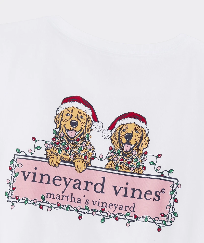 Girls' Holiday Pups Long-Sleeve Pocket Tee