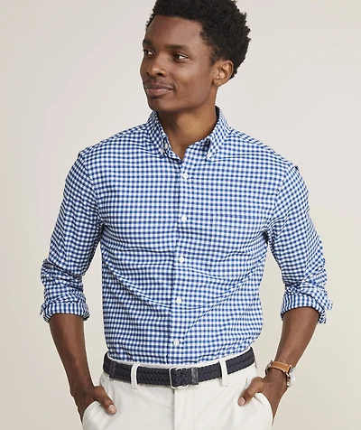 Performance Cotton Skysail Gingham Shirt