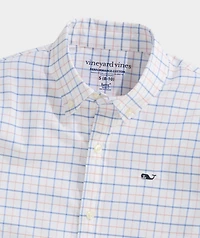 Boys' Moorings Tattersall Performance Cotton Shirt