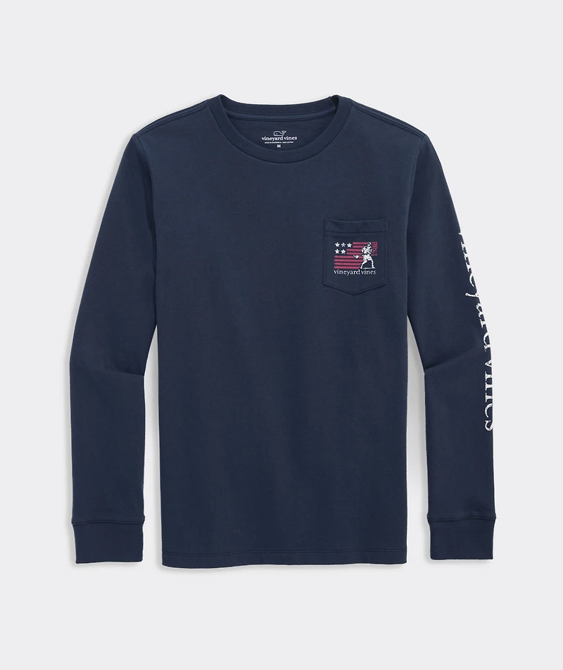 Boys' USA Lacrosse Long-Sleeve Pocket Tee