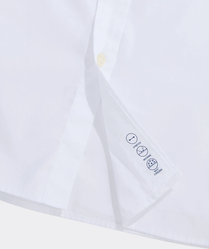 Breakwater Solid Performance Cotton Short-Sleeve Shirt