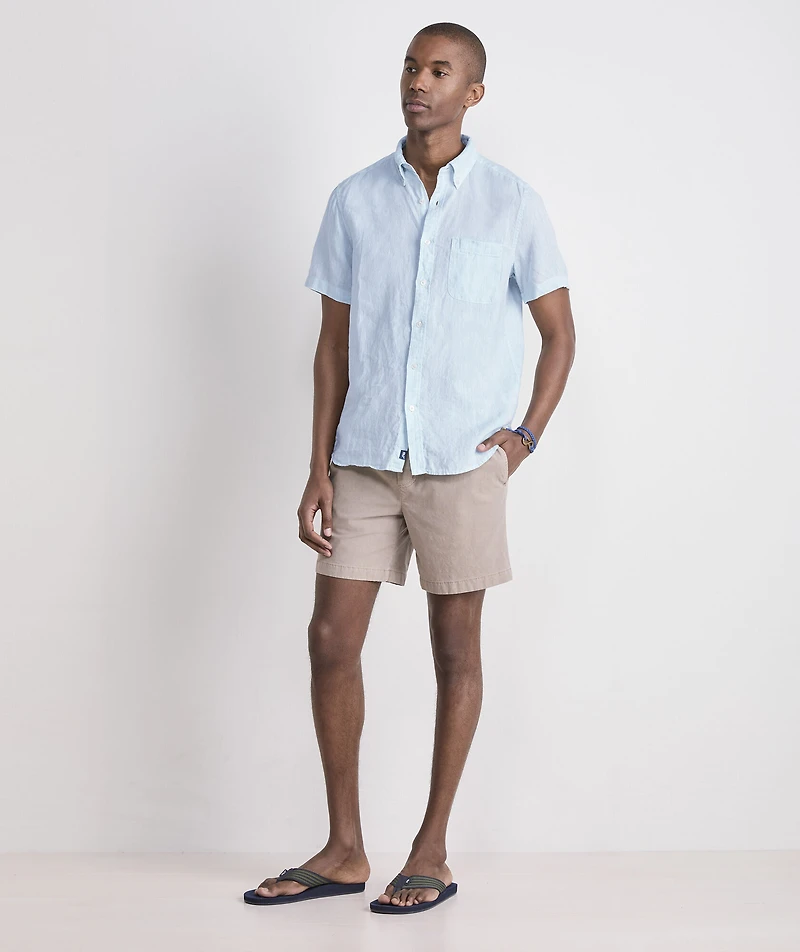 Surfside Solid Linen Short-Sleeve Shirt