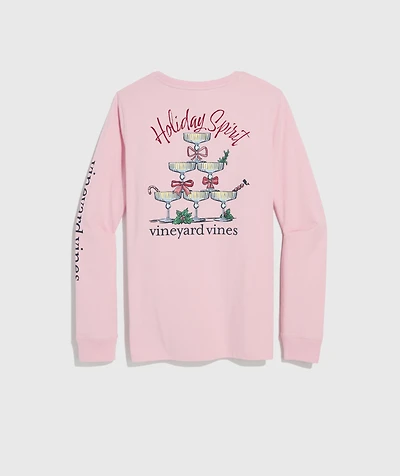 Women's Holiday Spirits Long-Sleeve Pocket Tee