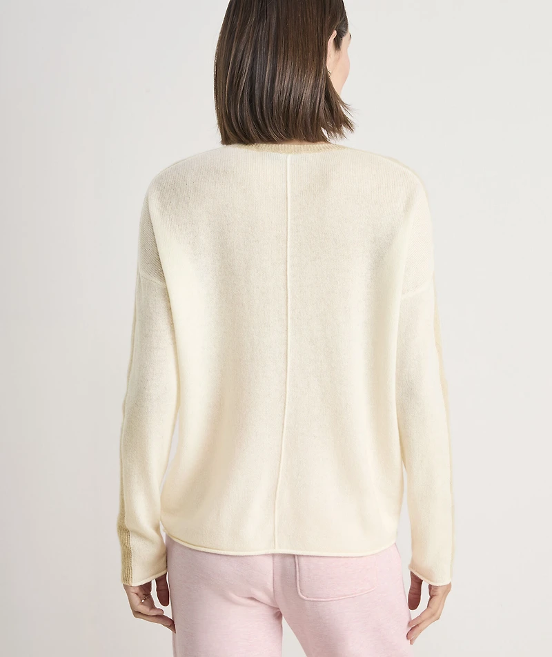 Seaspun Cashmere Colorblock Crewneck Sweater