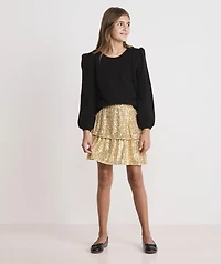 Girls' Sequin Tiered Skirt