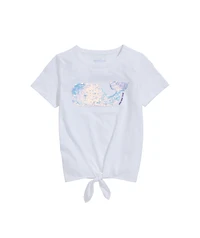 OUTLET Girls' Flip Sequin Tie-Front Top