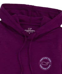 OUTLET Women's Slub Whale Dot Curved Hem Hoodie Tee