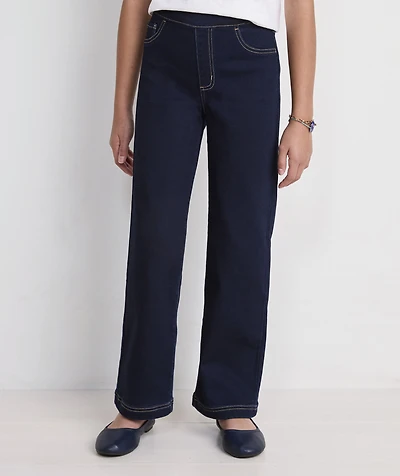 Girls' Wide-Leg Stretch Jeans