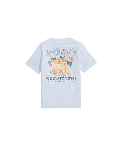 OUTLET Girls' Fourth of July Puppies Short-Sleeve Pocket Tee