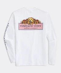 Dogs Leaves Logo Box Long-Sleeve Pocket Tee