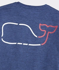 On-The-Go Whale Outline Long-Sleeve Harbor Performance Tee