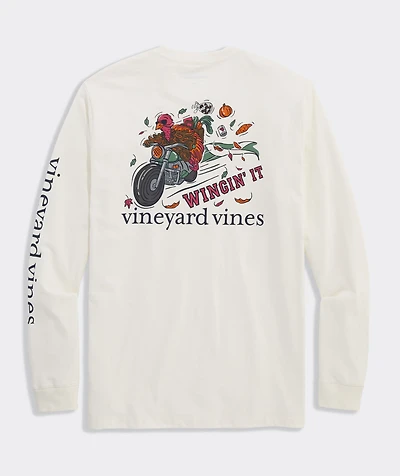 Winging It Long-Sleeve Pocket Tee