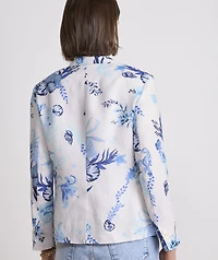 Printed Linen Blazer