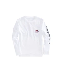 OUTLET Kids' Holiday Whales & Lights Whale Long-Sleeve Pocket Tee