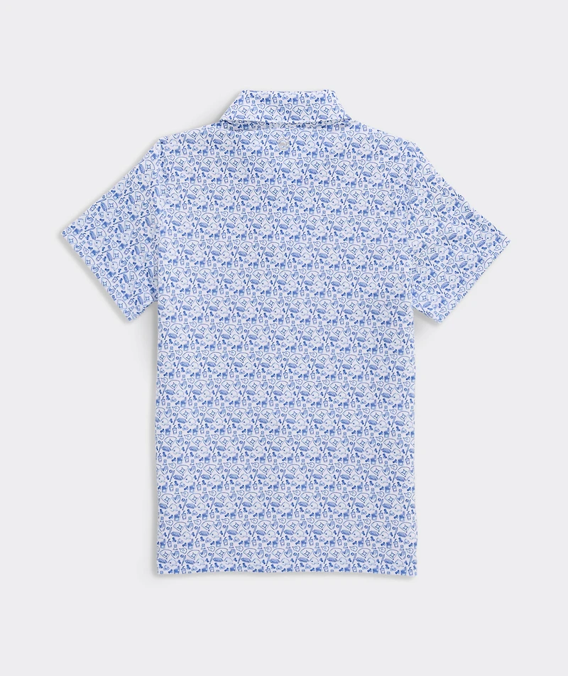 Boys' Printed Sankaty Performance Polo