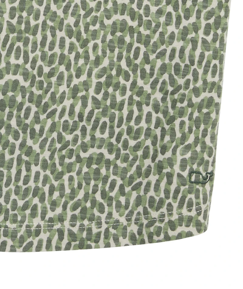 OUTLET Women's Printed Slub V-Neck Tee