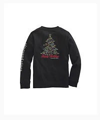 OUTLET Kids' Christmas Good Vibes Long-Sleeve Pocket Tee