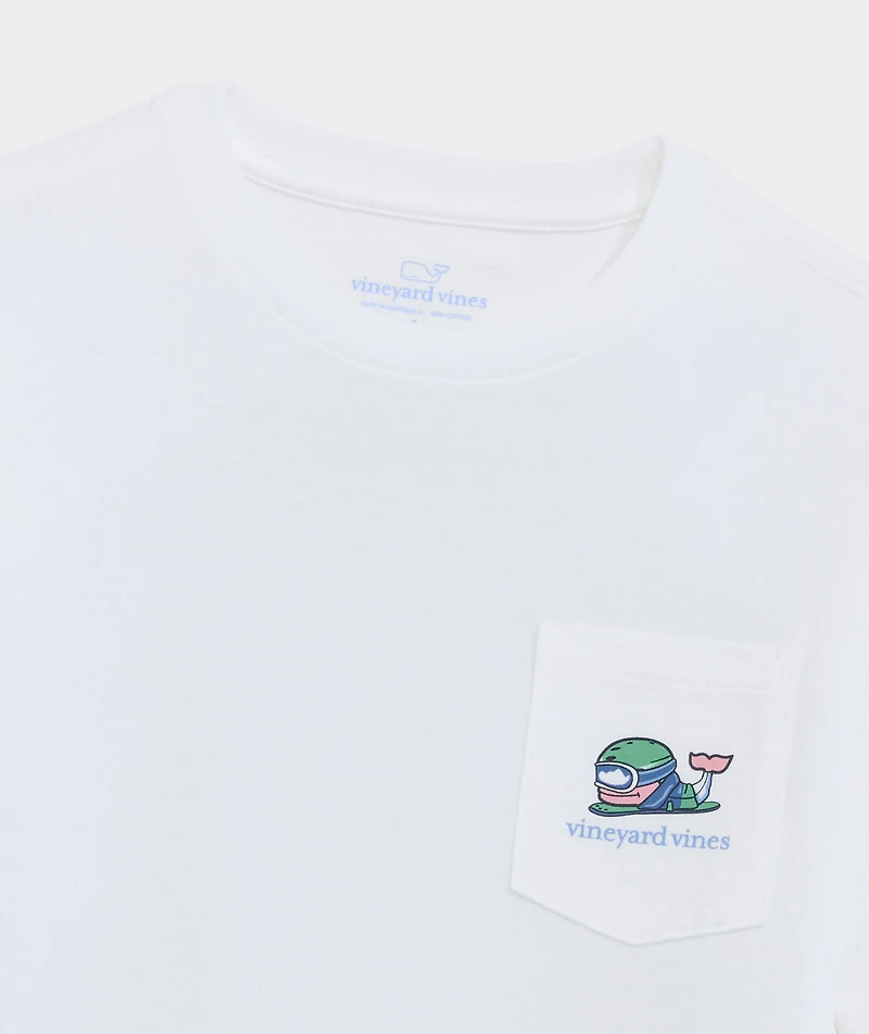 Boys' Pro Snowboard Whale Long-Sleeve Pocket Tee