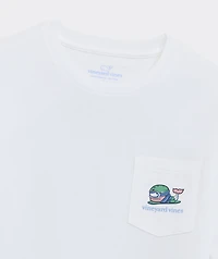 Boys' Pro Snowboard Whale Long-Sleeve Pocket Tee