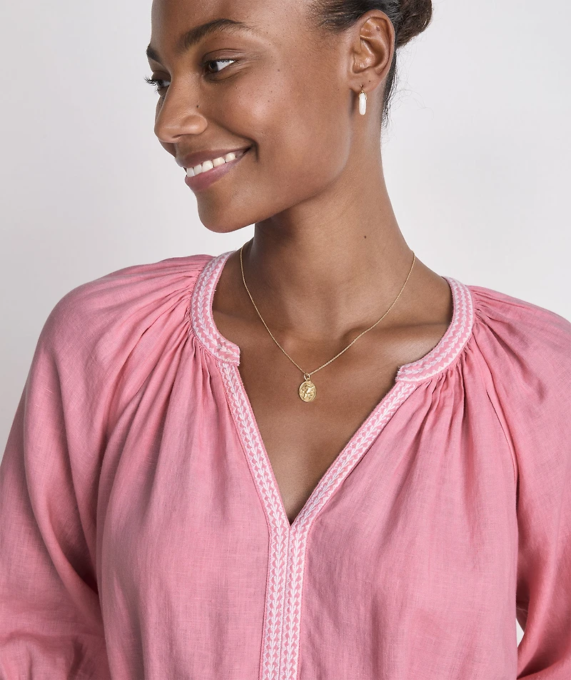 Linen Midi Cover-Up Dress