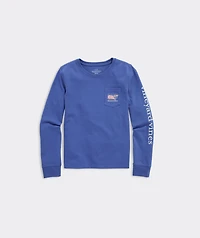 Girls' Hanukkah Whale Long-Sleeve Pocket Tee