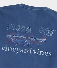Drift Dye Beach Fireworks Whale Short-Sleeve Pocket Tee