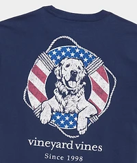 USA Dog Life Ring Short-Sleeve Pocket Tee