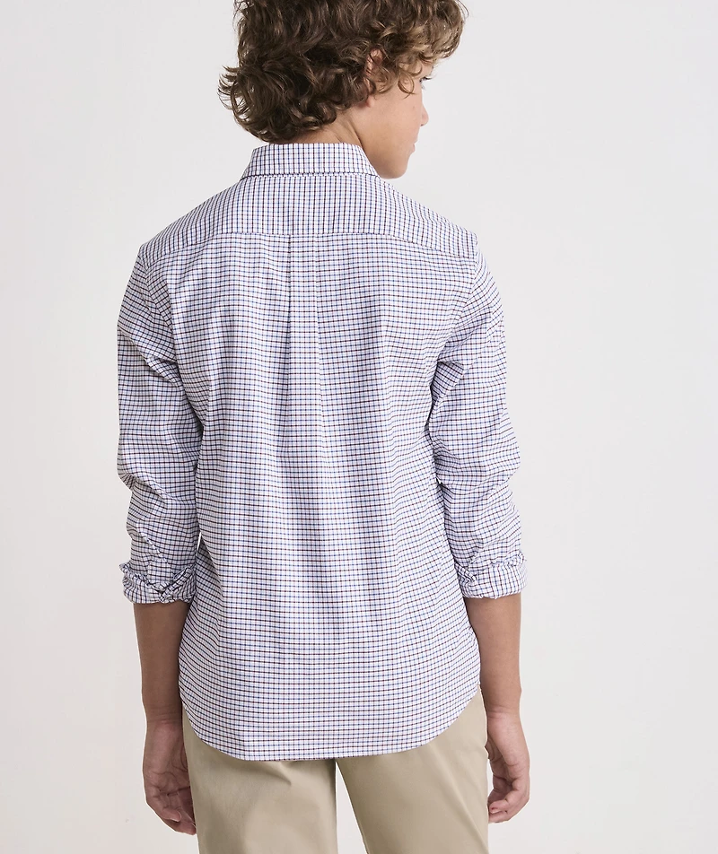 Boys' Performance Cotton Wauwinet Tattersall Shirt