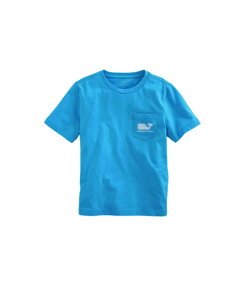 OUTLET Kids' Tropical Whale Fill Short-Sleeve Pocket Tee