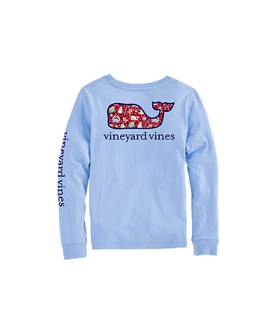 OUTLET Kids' Beach Holiday Whale Long-Sleeve Pocket Tee