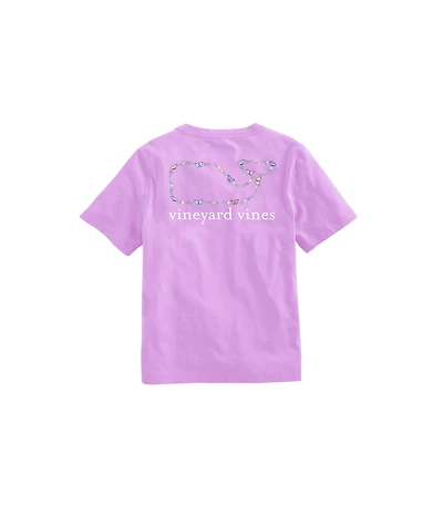 OUTLET Kids' Floral Icon Whale Outline Short-Sleeve Pocket Tee