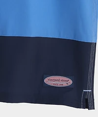 7 Inch Colorblock Piped Chappy Swim Trunks