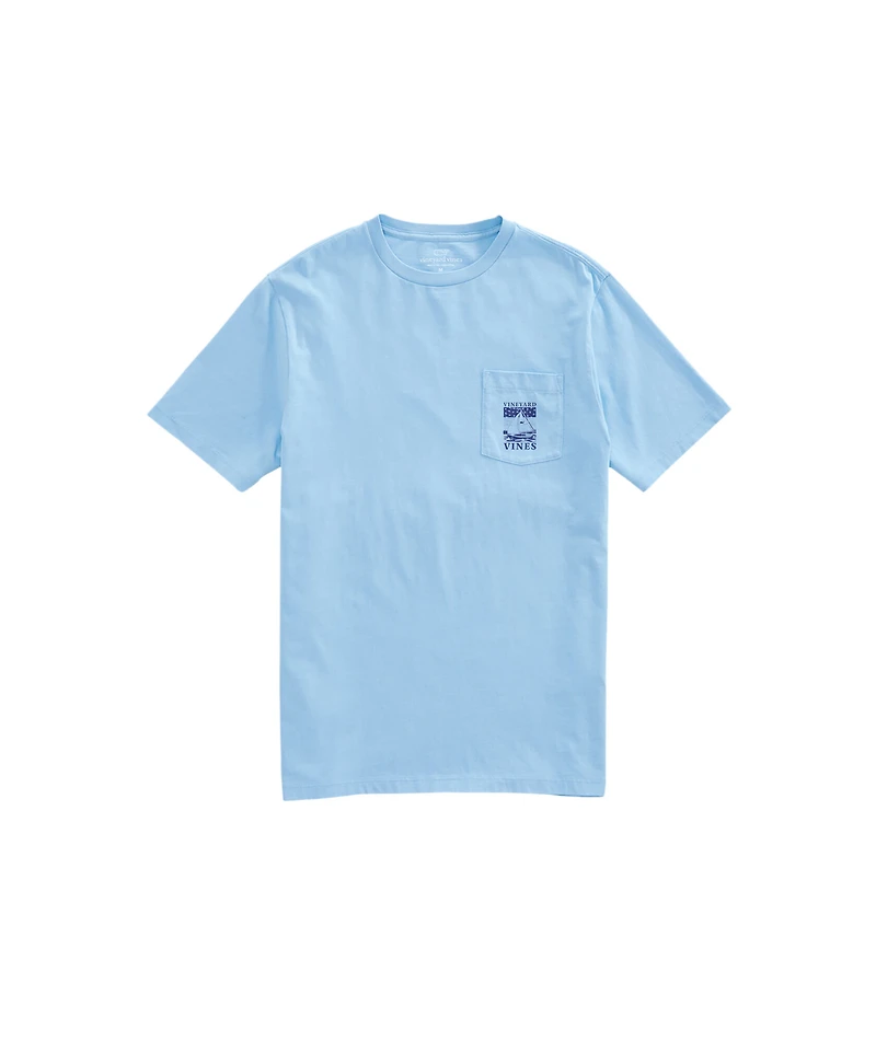 OUTLET USA Sailboat Short-Sleeve Pocket Tee