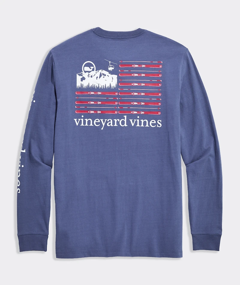 Ski Flag Long-Sleeve Pocket Tee