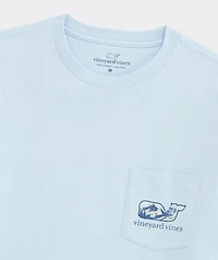 Ski Mountain Scenic Whale Long-Sleeve Pocket Tee
