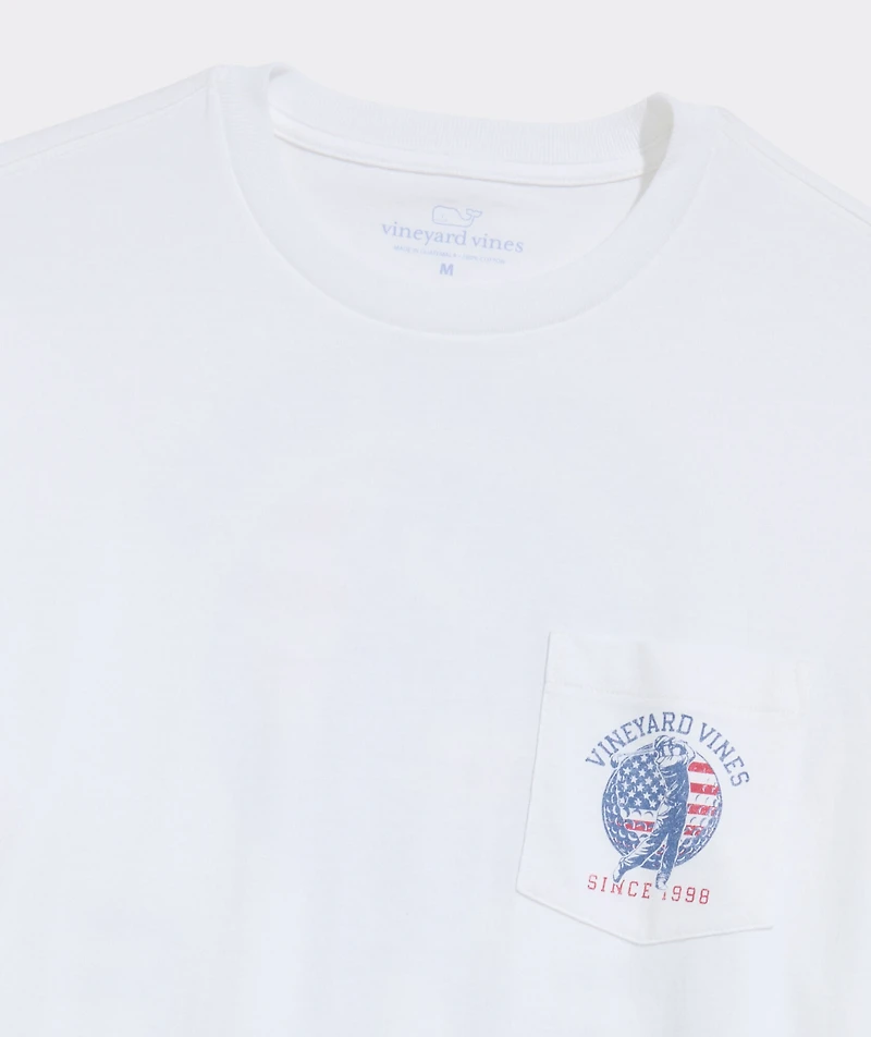 USA Golfer Long-Sleeve Pocket Tee