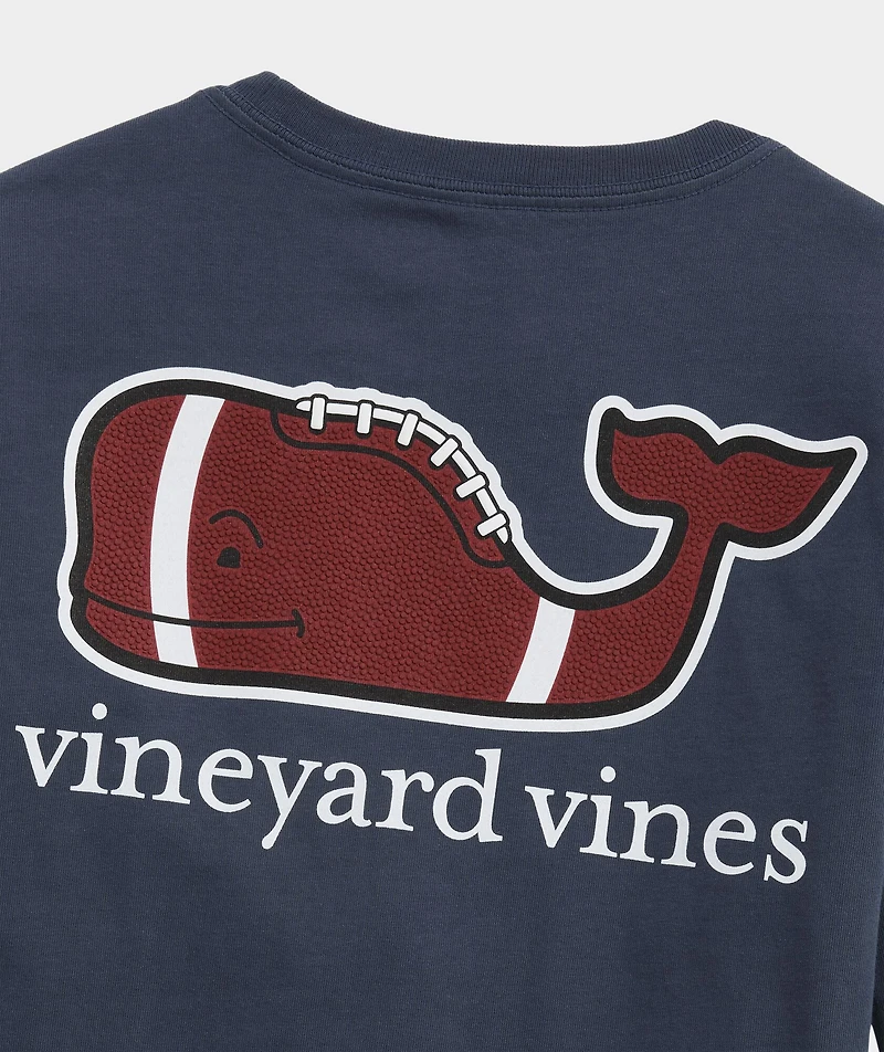 Boys' Football Whale Long-Sleeve Pocket Tee