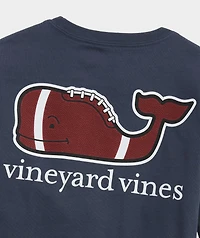 Boys' Football Whale Long-Sleeve Pocket Tee