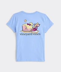 Girls' Glitter Softball Whale Short-Sleeve Pocket Tee