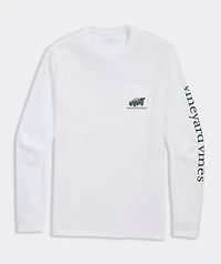 Vintage Rover Christmas Tree Long-Sleeve Pocket Tee